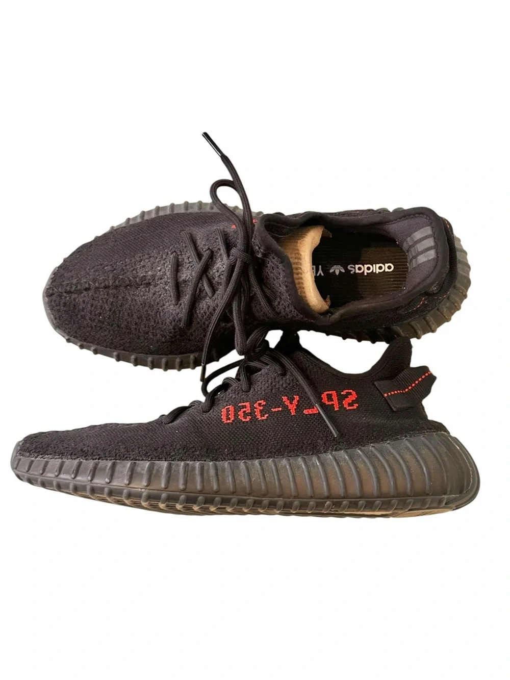 Yeezy Boost 350 V2 'Bred' Sneakers Red Black Size 9